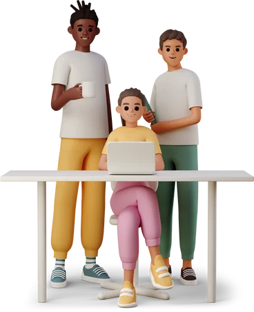 Colleagues working at desk - Top IT Company